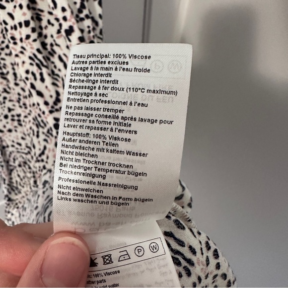 Ba&sh Patterned Midi V- Neck Dress Size Large Women’s - Picture 15 of 15